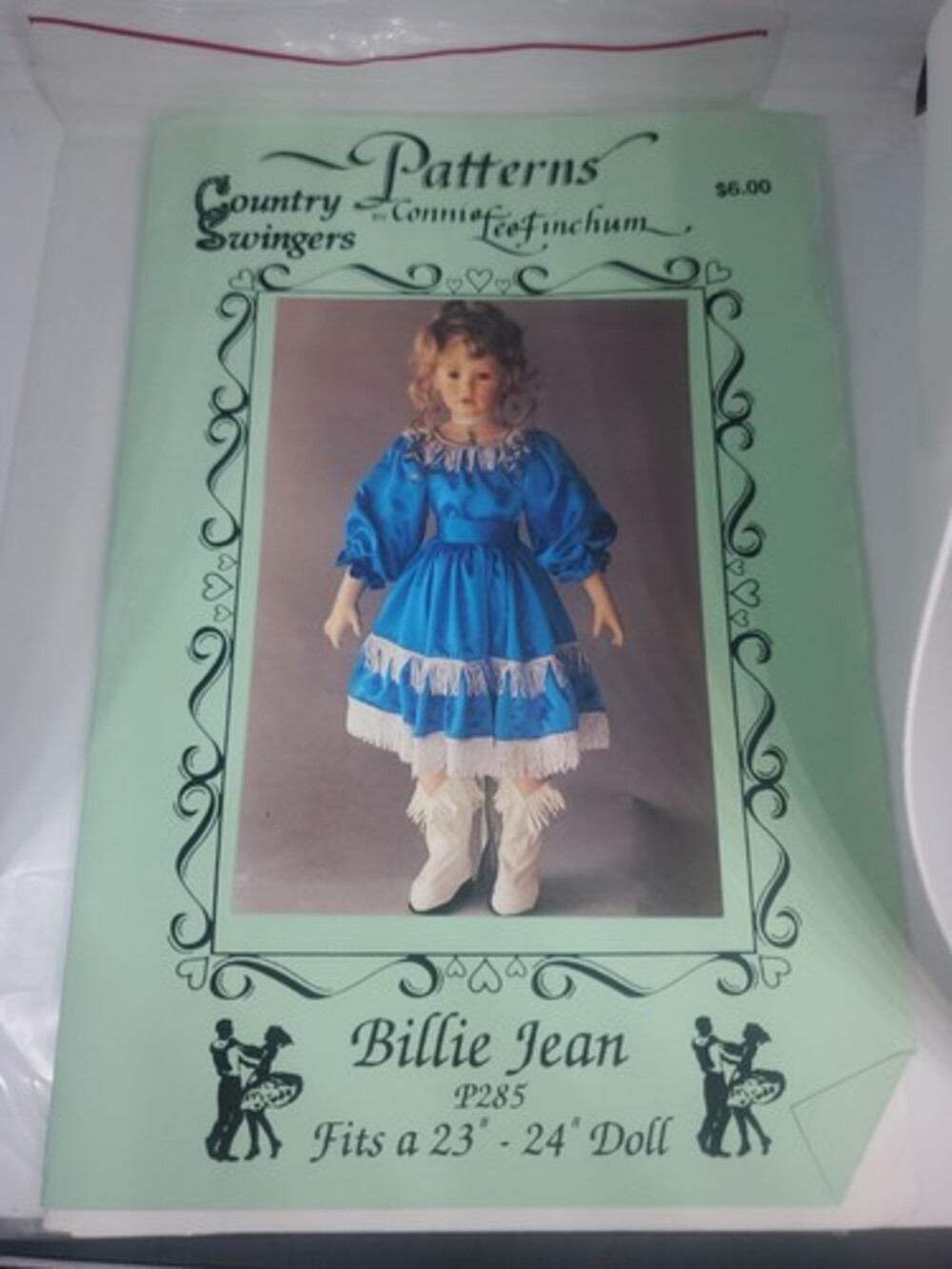 Billie Jean23-24" Dolls DRESS PATTERN Connie Lee Finchum P285 Country Swingers